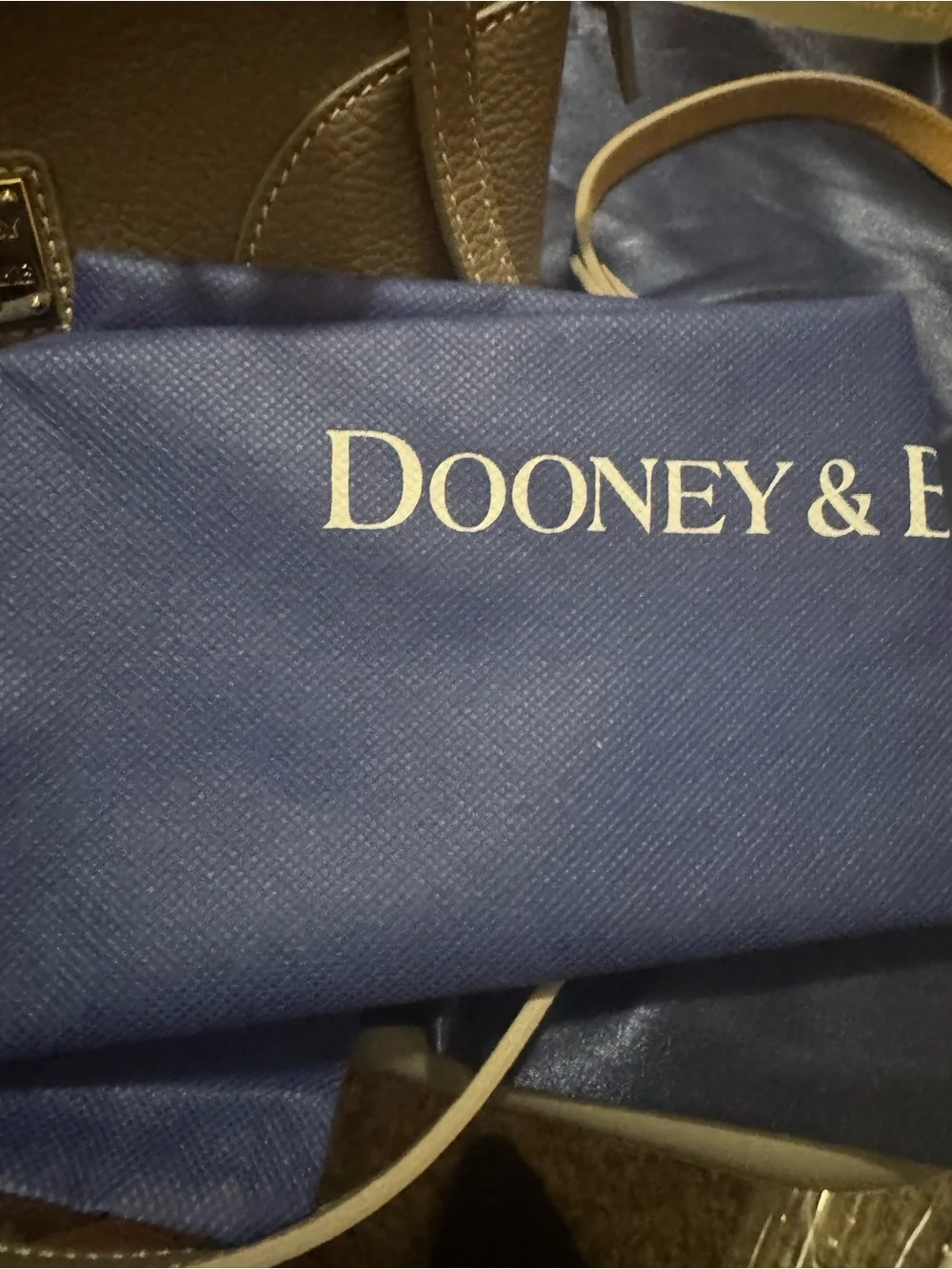 Dooney & Bourke Taupe Pebble Leather Mini Satchel (dust bag included)
